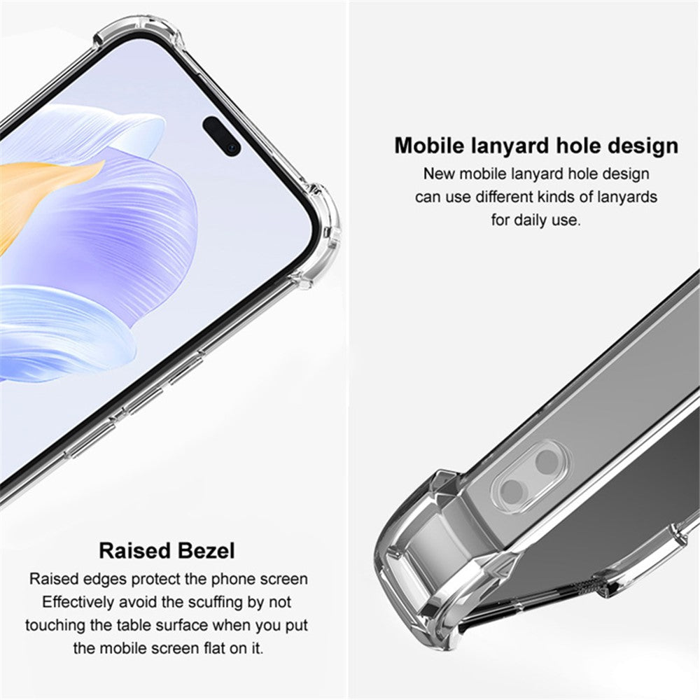 IMAK UX-4 Series For Oppo Reno13 F 4G / 5G Case Straight Frame Four Corner Shockproof Clear TPU Cover
