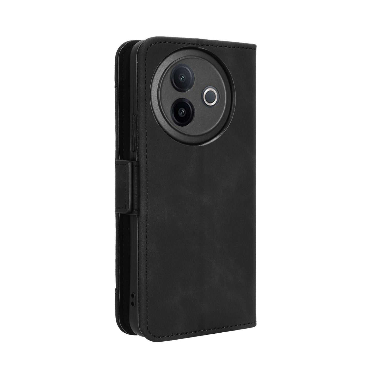 For vivo Y39 5G Leather Case Phone Wallet Cover with Multiple Card Slots - Black