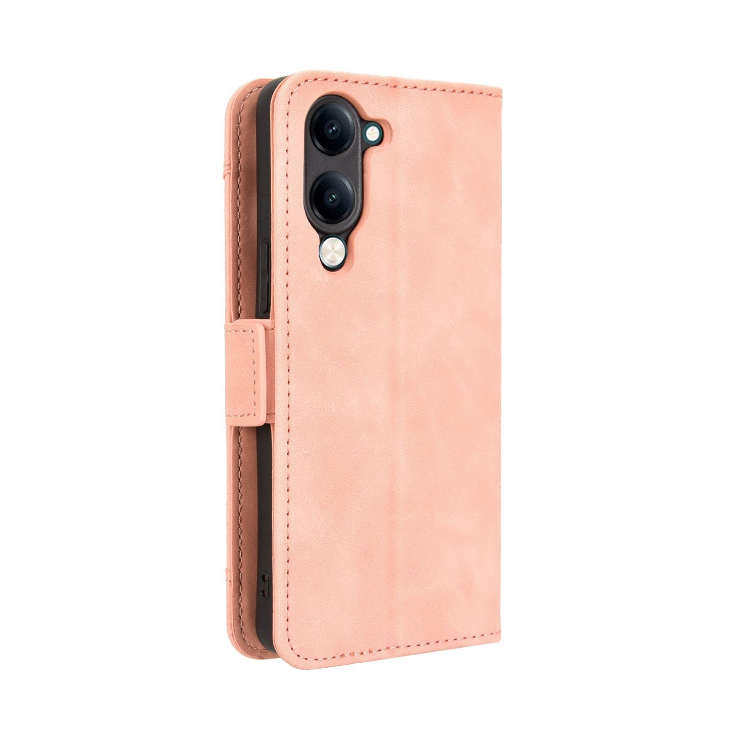For vivo Y29s 5G / vivo Y04 4G Leather Case Phone Wallet Cover with Multiple Card Slots - Pink