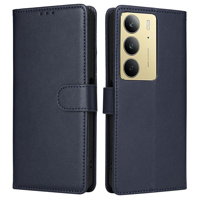 For Realme C75 / 14x 5G Case Wallet Stand View PU Leather Phone Cover - Blue