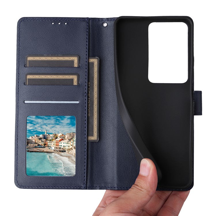 For Realme C75 / 14x 5G Case Wallet Stand View PU Leather Phone Cover - Blue