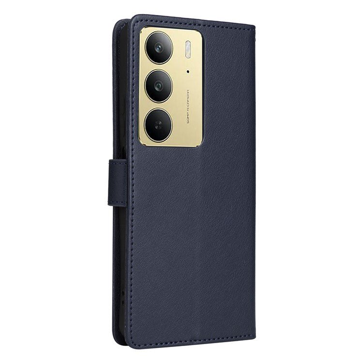 For Realme C75 / 14x 5G Case Wallet Stand View PU Leather Phone Cover - Blue