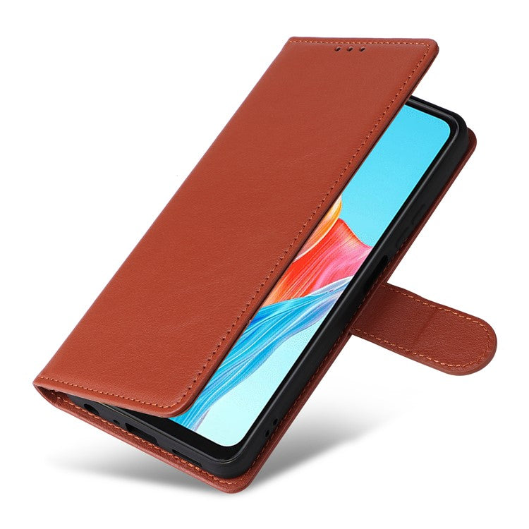 For Realme C75 / 14x 5G Case Wallet Stand View PU Leather Phone Cover - Brown