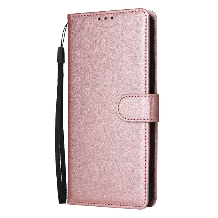 For Realme C75 / 14x 5G Case Wallet Stand View PU Leather Phone Cover - Rose Gold