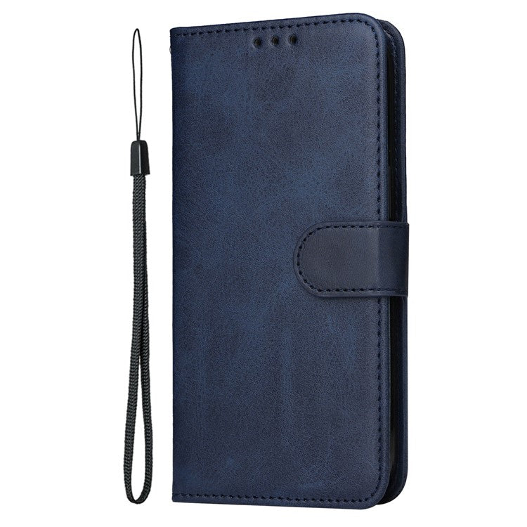 For vivo Y29s 5G / Y04 4G Case Wallet PU Leather Folio Flip Phone Cover - Blue