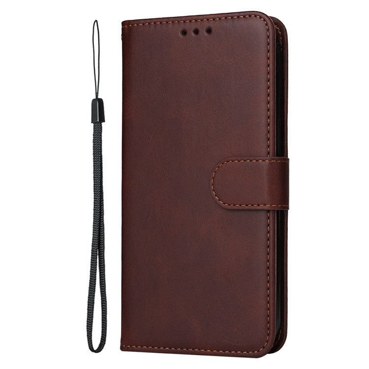 For vivo V50 5G Case Wallet PU Leather Folio Flip Phone Cover - Brown