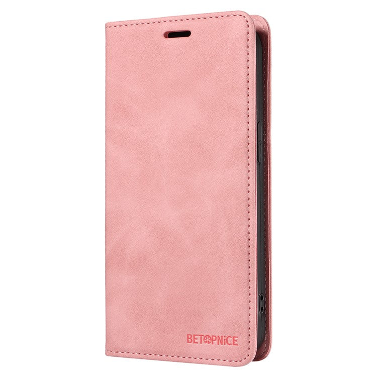 BETOPNICE 003 For vivo Y29s 5G  /  Y04 4G Case Magnetic Closure RFID Blocking Wallet Stand Leather Phone Cover - Pink