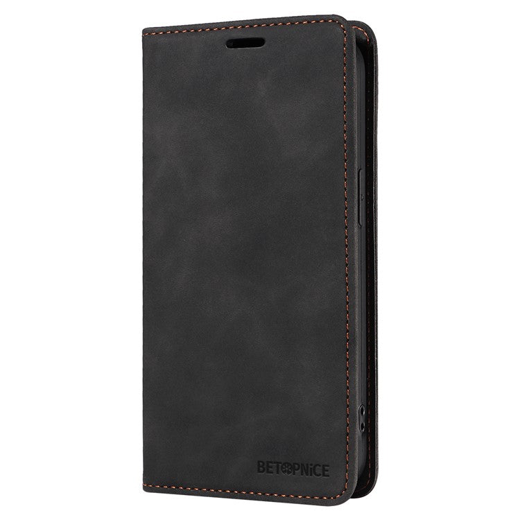 BETOPNICE 003 For vivo Y29s 5G  /  Y04 4G Case Magnetic Closure RFID Blocking Wallet Stand Leather Phone Cover - Black