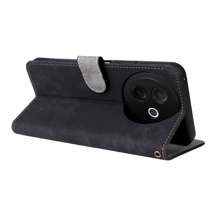 For vivo Y39 5G / Y300i 5G Case Wallet RFID Blocking PU Leather Cover Viewing Stand - Black