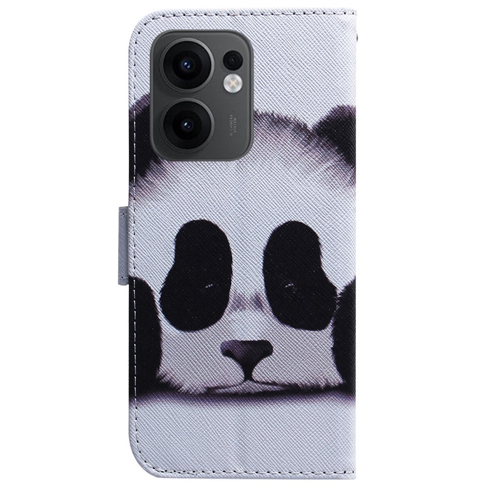 For Oppo Reno13 F 5G Wallet Case Pattern Print Leather Phone Cover - Panda
