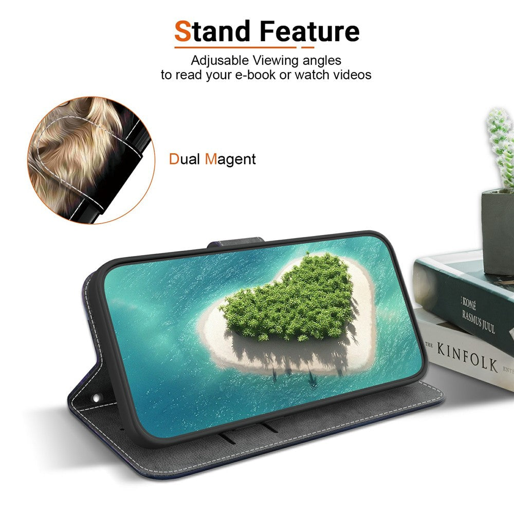 For Oppo Reno13 F 5G Case Pattern Printing Anti-Drop Leather Flip Wallet Phone Cover with Lanyard - Lion Head