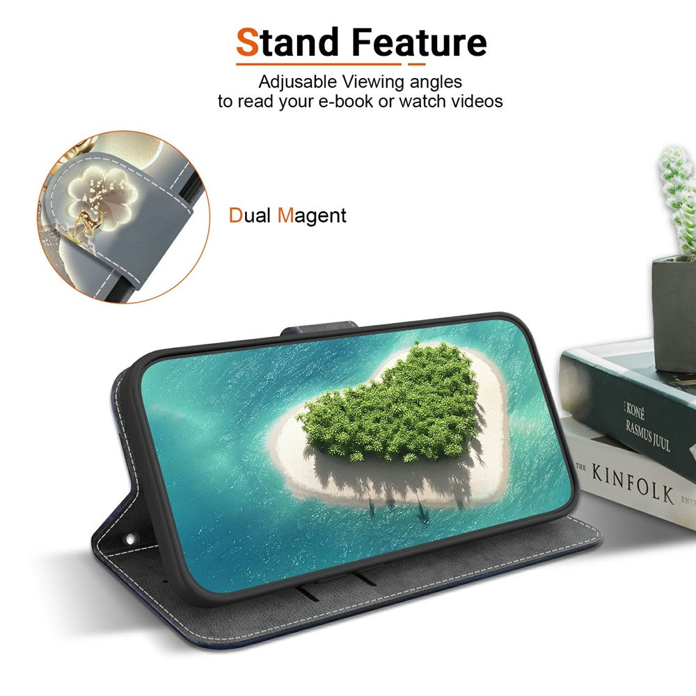 For Oppo Reno13 F 5G Case Pattern Printing Anti-Drop Leather Flip Wallet Phone Cover with Lanyard - Sika Deer