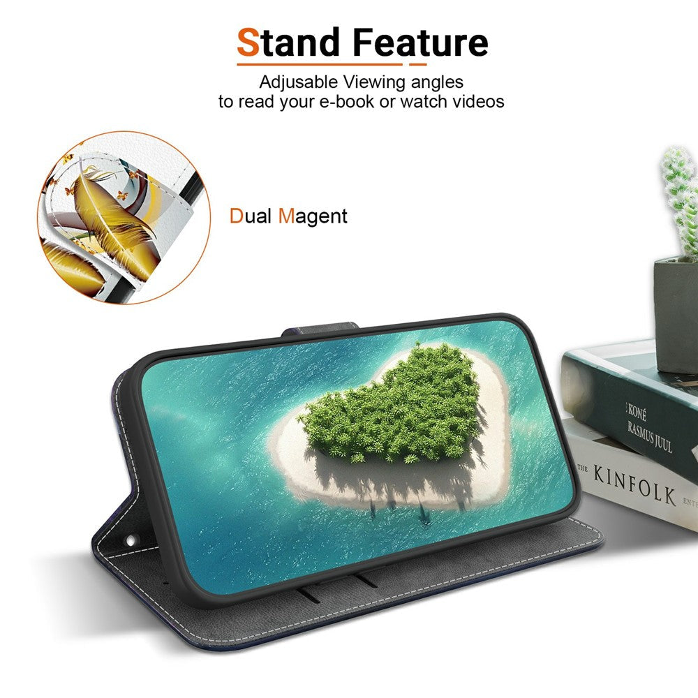 For Oppo Reno13 F 5G Case Pattern Printing Anti-Drop Leather Flip Wallet Phone Cover with Lanyard - Golden Butterfly Feather