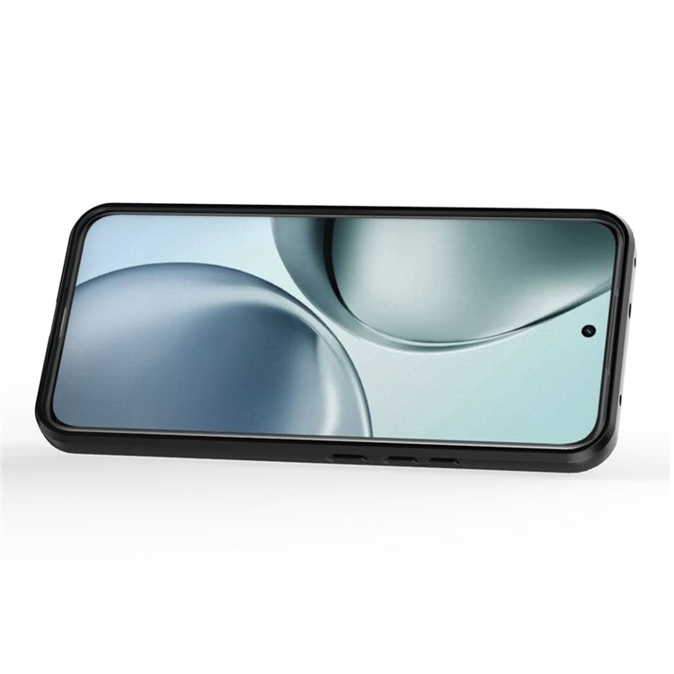 For Realme 14 Pro+ 5G Case PC + TPU Kickstand Phone Protector with Lens Cover - Black