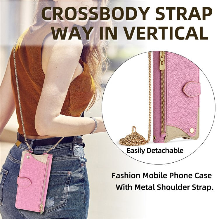 For vivo X200 Pro 5G Wallet Case Fishtail Design Leather Phone Cover with Mirror / Stand / Strap - Pink