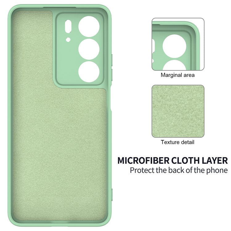For Realme C75x Liquid Silicone Case Phone Back Cover with Hand Strap - Green