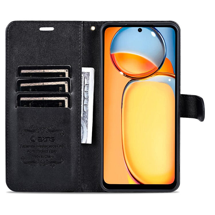 AZNS For vivo Y300i 5G  /  Y39 5G Case Anti-Scratch PU Leather Stand Wallet Phone Cover - Black