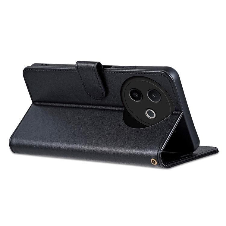 AZNS For vivo Y300i 5G  /  Y39 5G Case Anti-Scratch PU Leather Stand Wallet Phone Cover - Black