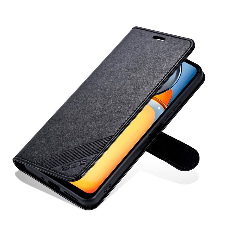 AZNS For vivo Y300i 5G  /  Y39 5G Case Anti-Scratch PU Leather Stand Wallet Phone Cover - Black
