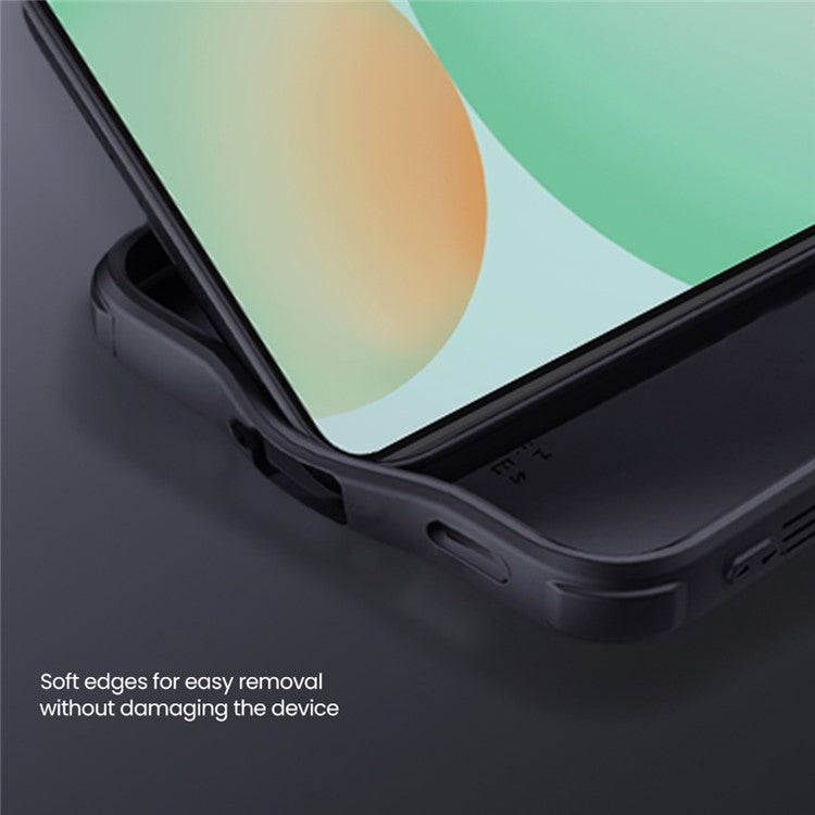 NILLKIN Camshield Pro Series for Samsung Galaxy S25 Edge Case PC + TPU Slide Camera Lid Phone Cover - Green