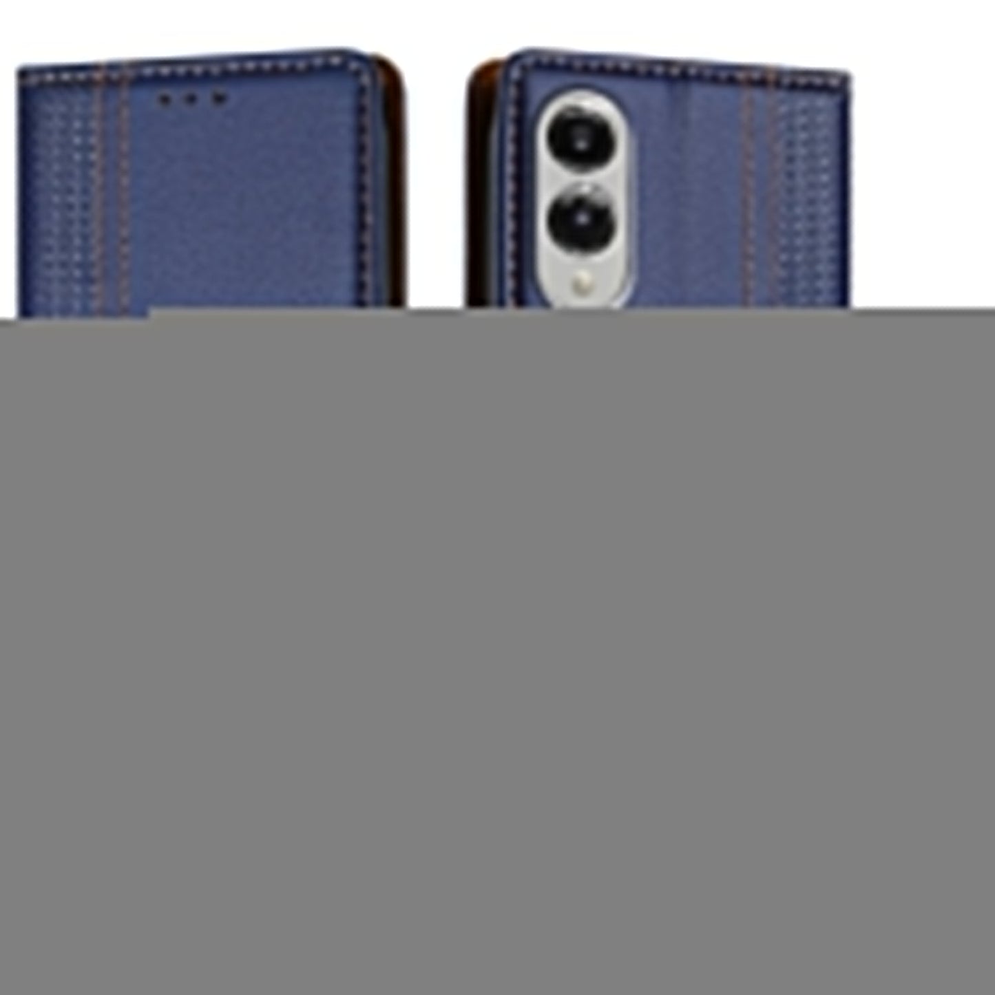 For Samsung Galaxy S25 Edge Case L-Shaped Grid Pattern Leather Stand Phone Cover with Card Slots - Blue