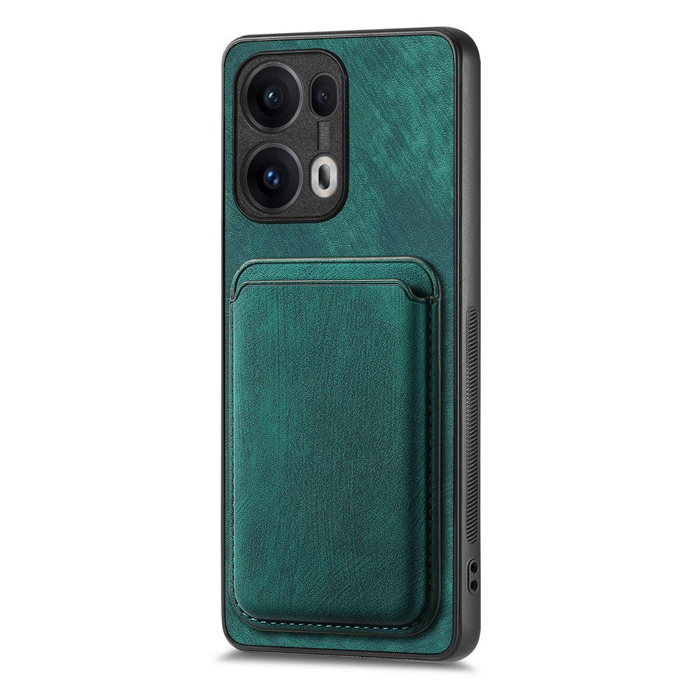 For Oppo Reno13 Pro 5G Case Compatible with MagSafe Leather Back Cover with Detachable Card Holder - Green