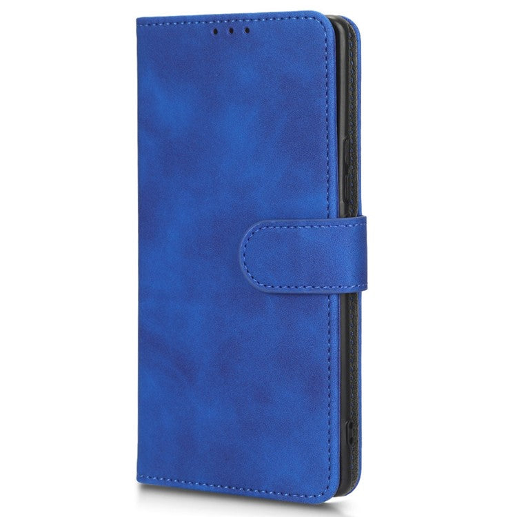 For Honor 70 5G Full Protection PU Leather Phone Case Skin-Touch Feeling Wallet Stand Phone Cover - Blue