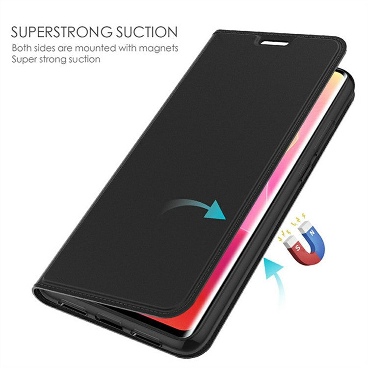 For Realme P3 Pro 5G Case PU Leather Phone Cover with Card Holder Stand - Black