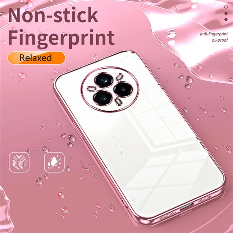 For Realme 14 Pro+ 5G Case Electroplating Frame Soft TPU Phone Cover - Blue