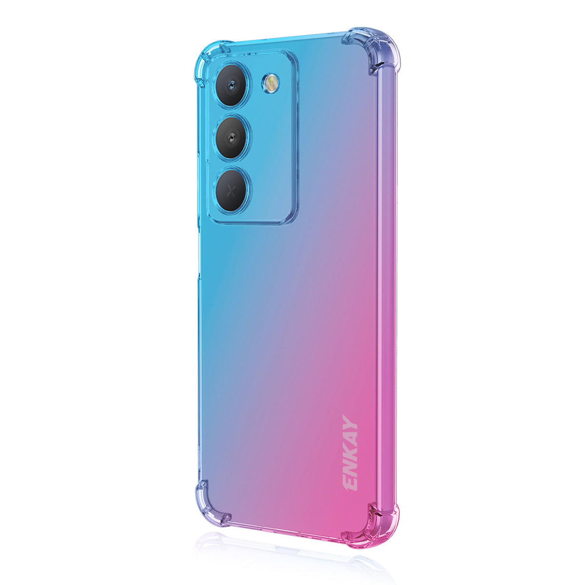 For Realme V60 Pro 5G / Realme 14x (India) 5G TPU Case ENKAY Thickened Four Corner Drop-proof Phone Back Cover - Blue / Pink