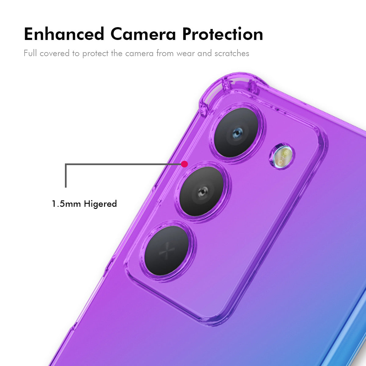 For Realme V60 Pro 5G / Realme 14x (India) 5G TPU Case ENKAY Thickened Four Corner Drop-proof Phone Back Cover - Blue / Pink