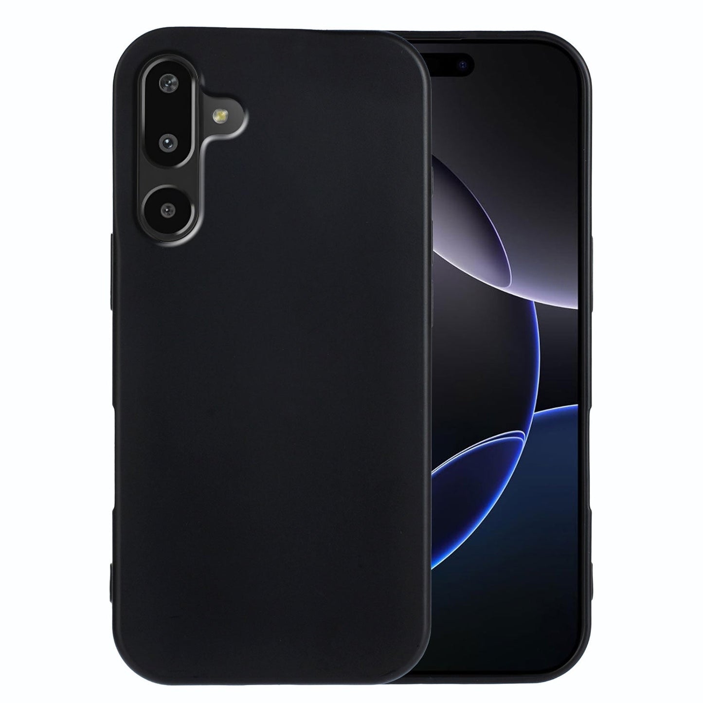 For Samsung Galaxy M16 5G / Galaxy F16 5G TPU Case Soft Matte Anti-Fingerprint Phone Back Cover - Black