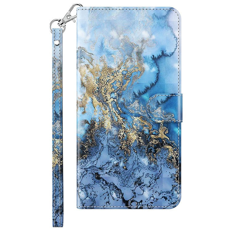 For Honor X8 4G 4G PU Leather Folio Flip Wallet Phone Case Stand Function 3D Creative Pattern Printed Design Full-Body Protective Cover with Strap - Bauhinia Valley