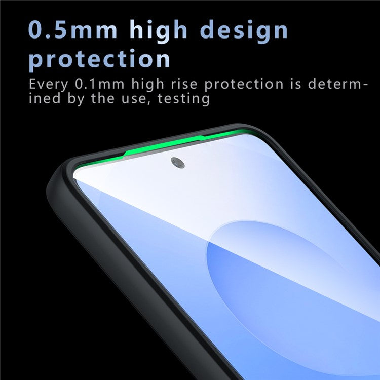 For Samsung Galaxy S25 Edge Case Skin-Touch TPU + PC Matte Phone Shell, Transparent Black