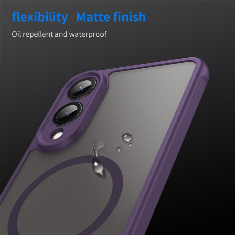 For Samsung Galaxy S25 Edge Case Compatible with MagSafe Anti Drop PC + TPU Phone Cover - Purple