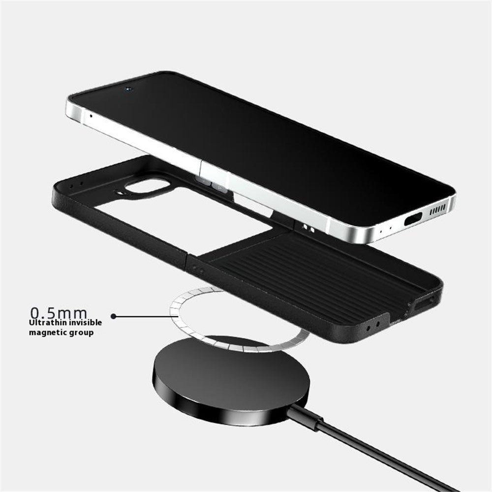 ABEEL For Samsung Galaxy Z Flip7 FE 5G / Z Flip6 5G Case Compatible with MagSafe Ultra Slim PC TPU Phone Back Cover - Warrior