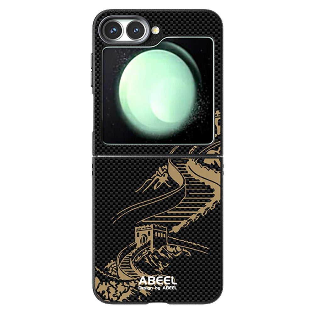 ABEEL For Samsung Galaxy Z Flip7 FE 5G / Z Flip6 5G Case Compatible with MagSafe Ultra Slim PC TPU Phone Back Cover - The Great Wall