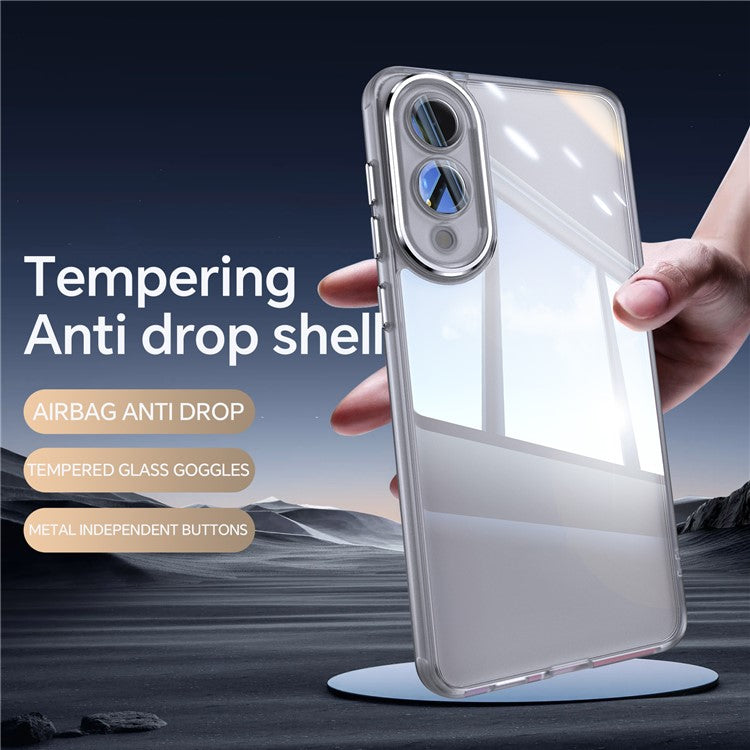 For Samsung Galaxy S25 Edge Case Drop-Proof TPU + Acrylic Protective Phone Cover - Transparent White