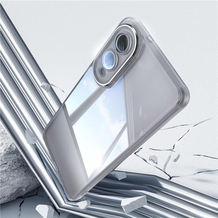 For Samsung Galaxy S25 Edge Case Drop-Proof TPU + Acrylic Protective Phone Cover - Transparent White