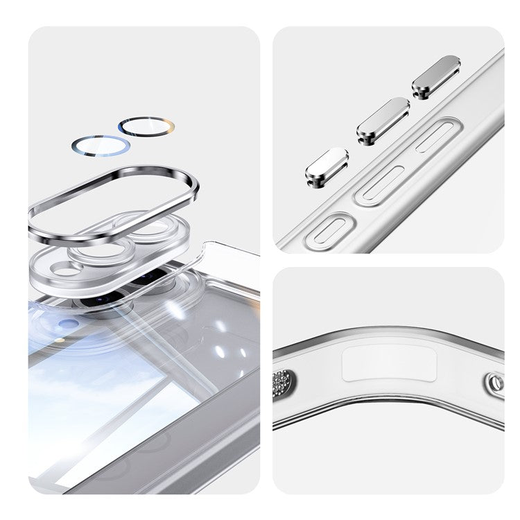 For Samsung Galaxy S25 Edge Case Drop-Proof TPU + Acrylic Protective Phone Cover - Transparent White