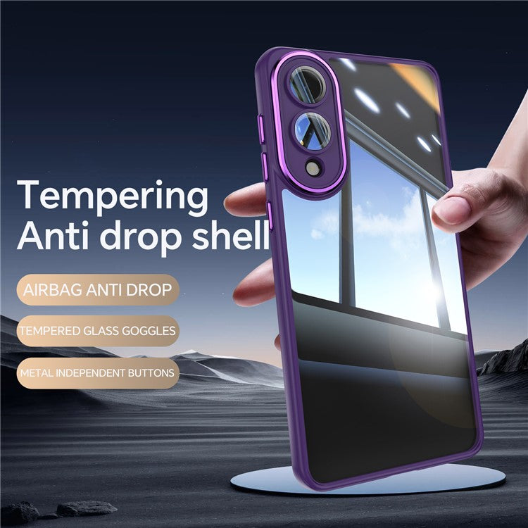 For Samsung Galaxy S25 Edge Case Drop-Proof TPU + Acrylic Protective Phone Cover - Dark Purple