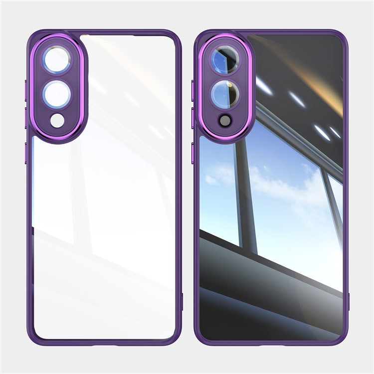 For Samsung Galaxy S25 Edge Case Drop-Proof TPU + Acrylic Protective Phone Cover - Dark Purple