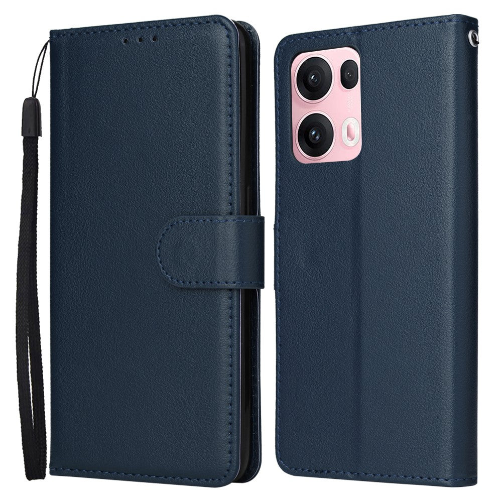 For Oppo Reno13 Pro 5G Case Wallet Stand View PU Leather Phone Cover - Blue