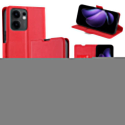 For Oppo Reno13 F 5G  /  4G Case Card Holder PU Leather Phone Cover - Red