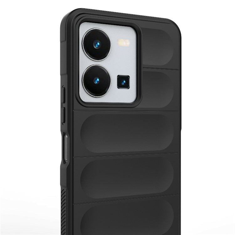 For vivo Y35 4G (2022) Flexible TPU Phone Case Drop-proof Anti-scratch Smartphone Cover - Dark Grey