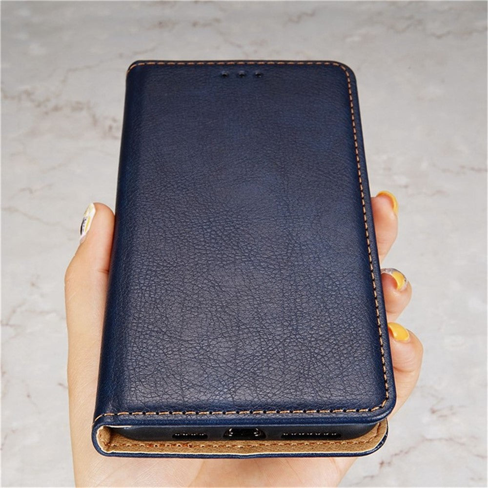 For Oppo Reno13 F 5G / Reno13 F 4G Case Wallet PU Leather Magnetic Auto-Absorbed Phone Cover - Blue