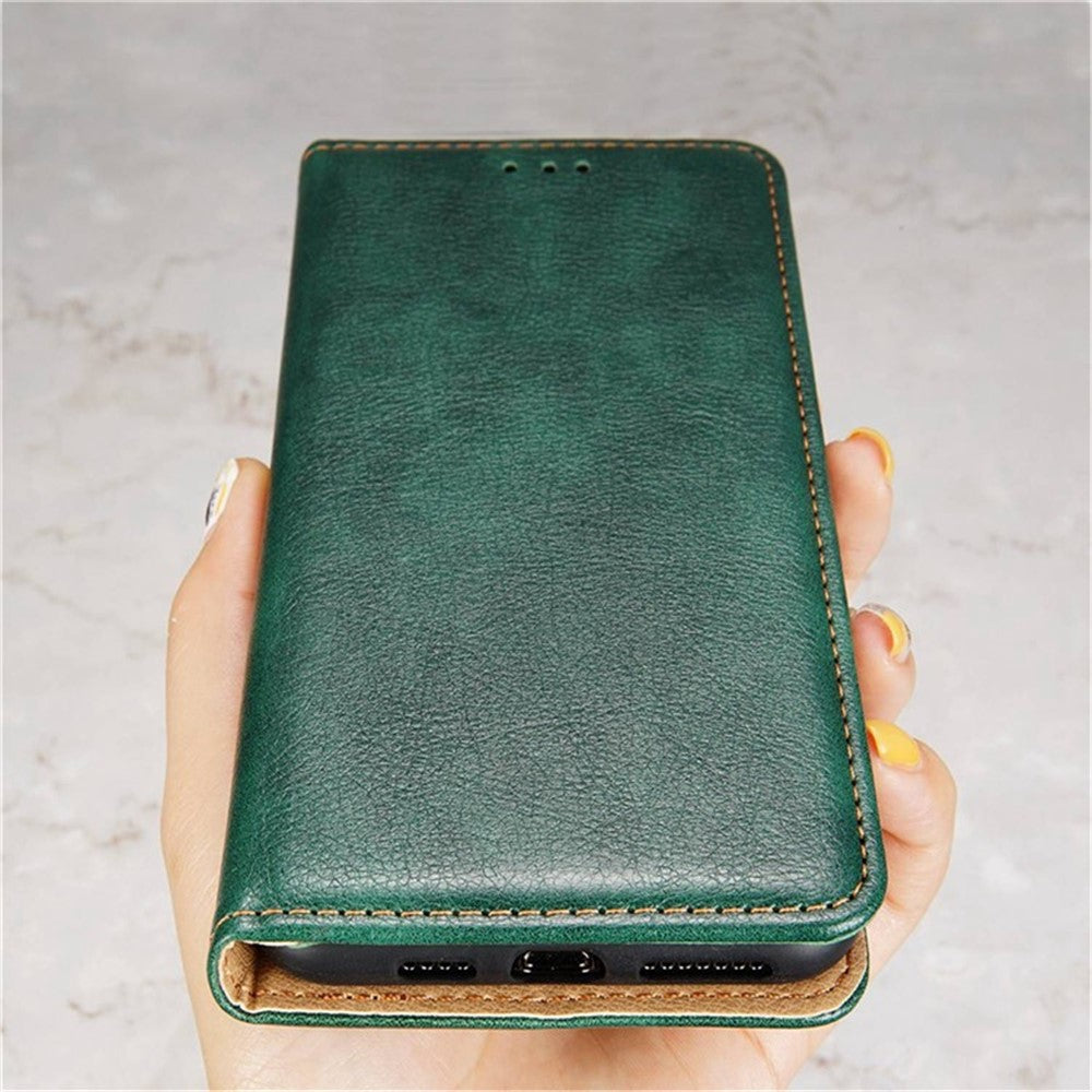 For Oppo Reno13 F 5G / Reno13 F 4G Case Wallet PU Leather Magnetic Auto-Absorbed Phone Cover - Green