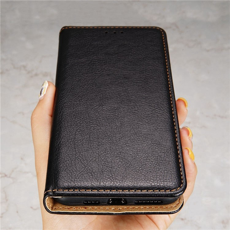 For Realme C75 / 14x 5G Case Wallet PU Leather Magnetic Auto-Absorbed Phone Cover - Black