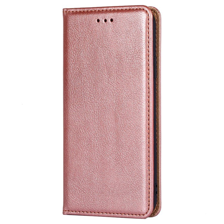 For Realme C75 / 14x 5G Case Wallet PU Leather Magnetic Auto-Absorbed Phone Cover - Rose Gold