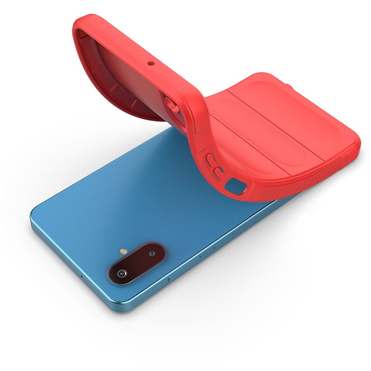 For Samsung Galaxy F06 5G / M06 5G Case Anti-Drop Soft TPU Rugged Phone Back Cover - Red